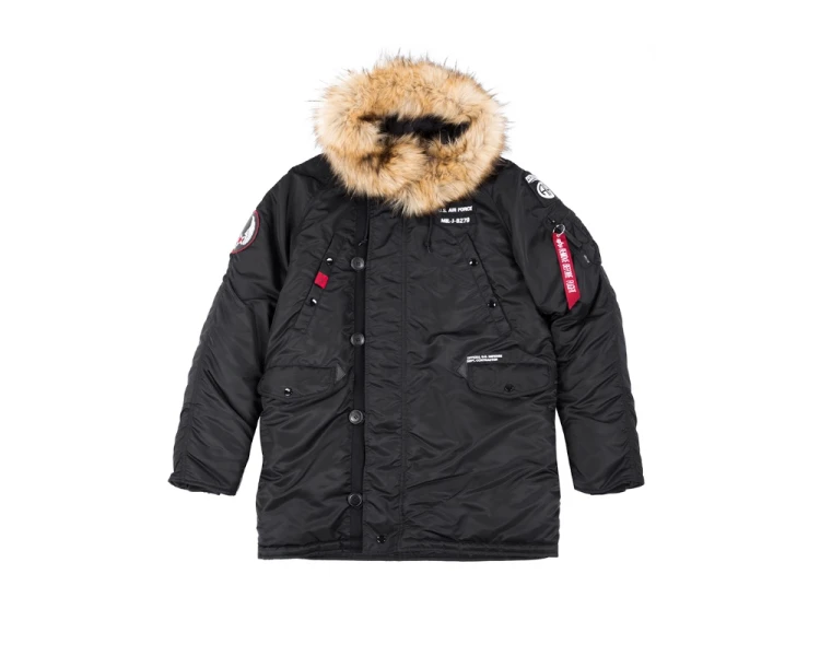 Parka z futrem N3B Heavy Airborne Alpha Industries Czarna