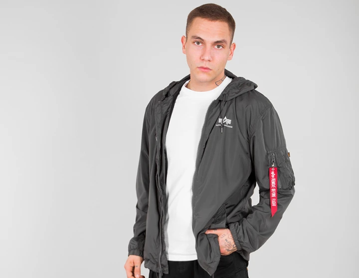 Kurtka przeciwwiatrowa Windbreaker Alpha Industries Greyblack