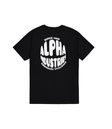 Koszulka Alpha Industries Logo Back Print T-Shirt - Czarna