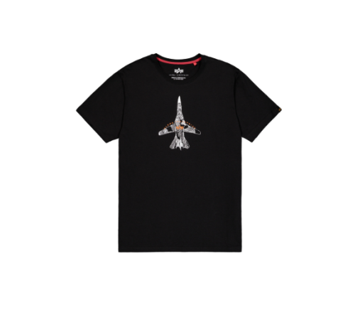 Myśliwiec f16 Koszulka Air Force Sketch T-Shirt - Czarny