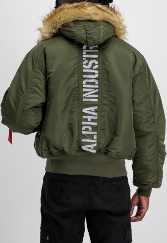 Kurtka 45P Hooded Custom Dark green Alpha Industries  to prawdziwa kurtka flek lata 90