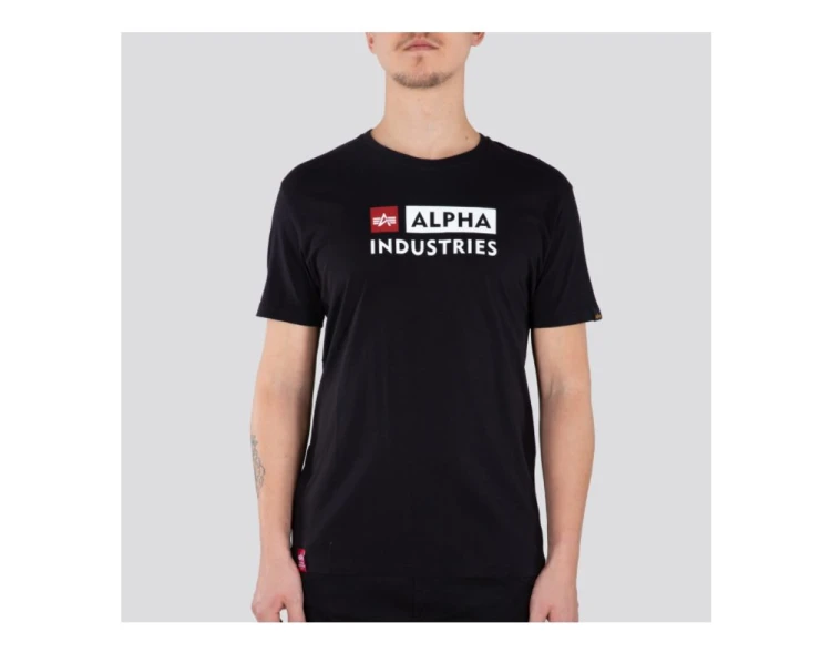 Alpha Industries Block Logo T Czarny