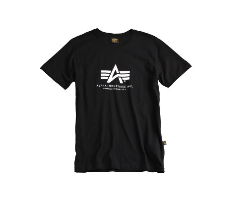 Koszulka na siłownię Alpha Industries Koszulka Basic T-shirt Small Logo - Czarny