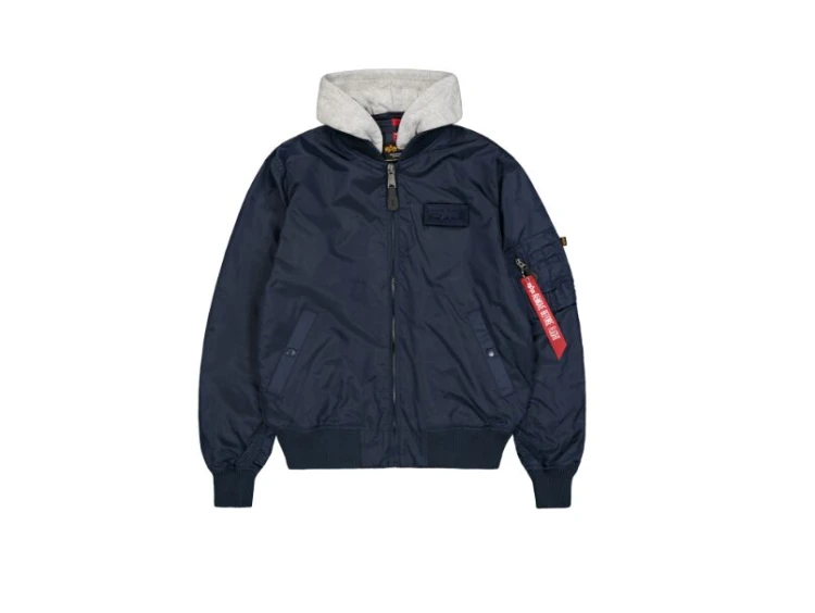Kurtka jesienna MA-1 TT Hood Light Bomber Jacket Alpha Industries - Replica Blue