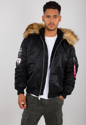 Ma-1 Hooded Arctic USARAK Alpha Industries Czarny