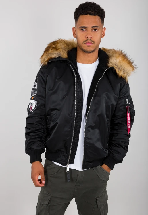 Ma-1 Hooded Arctic USARAK Alpha Industries Czarny