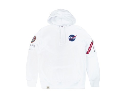 Alpha Industries Apollo 11 Zip Hoody Bluza Biała