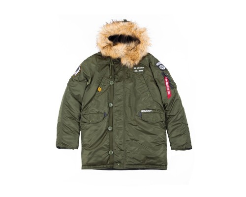 Kurtka zimowe męskie Alaska N3B Heavy Airborne Alpha Industries Dark Green