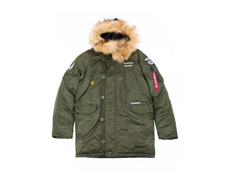 Kurtka zimowe męskie Alaska N3B Heavy Airborne Alpha Industries Dark Green