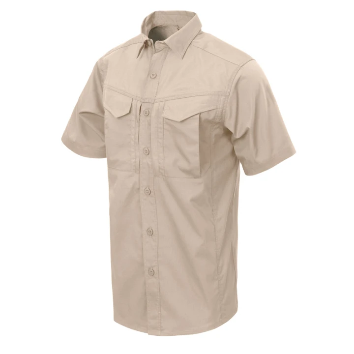 Koszula letnia męska Helikon Defender Mk 2 Krótki Rękaw Khaki/Beżowa
