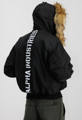 Flek Kurtka meska 45P Hooded Custom Alpha Industries Czarna / Reflective