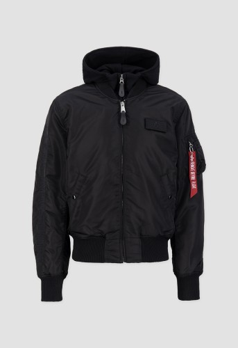 Kurtka z odpinanym kapturem MA-1 D-TEC SE Alpha Industries Czarno - Czarny