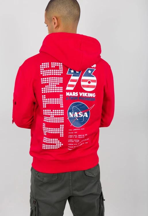 Viking Pioneer Hoody Speed Red Alpha Industries Bluza NASA