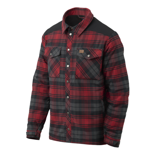 Koszula Flanelowa Zimowa Helikon Warden Winter Shirt - Slate Crimson Plaid