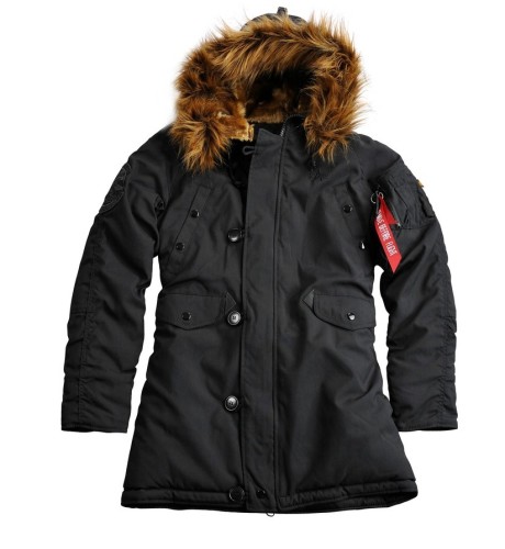 Kurtka zimowe damskie Alpha Industries N3B Explorer WMN Czarna