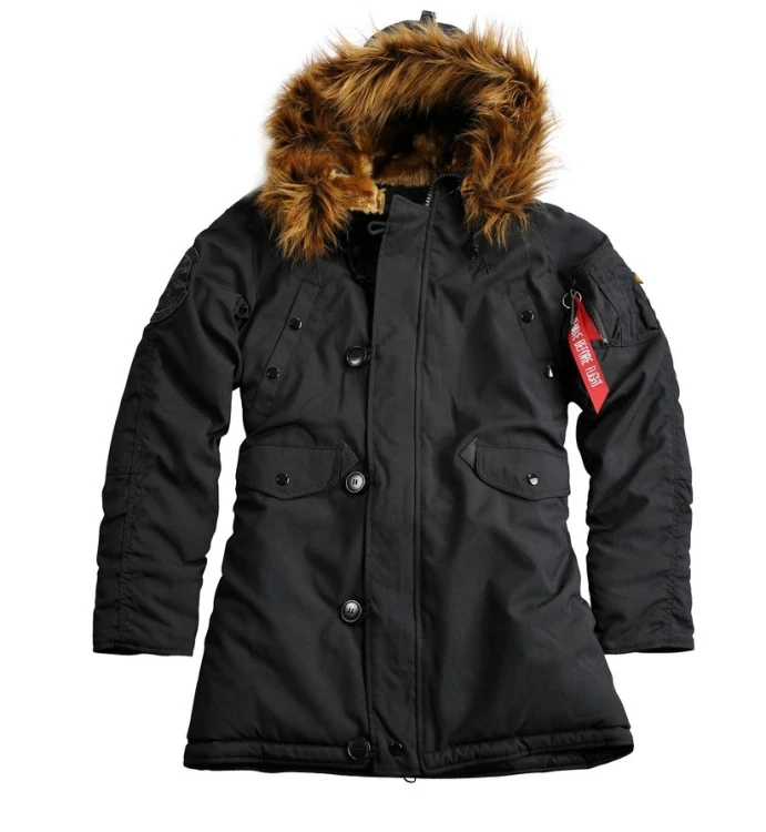 Kurtka zimowe damskie Alpha Industries N3B Explorer WMN Czarna