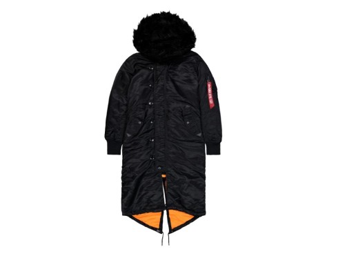 Parka Long Fishtail Wmn Alpha Industries Czarna