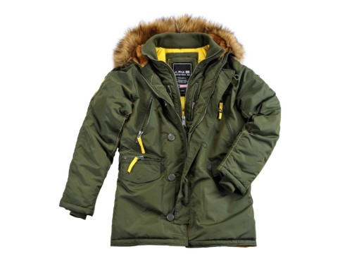 Kurtka Zimowa Parka Alpha Industries N3B PPS Dark Green