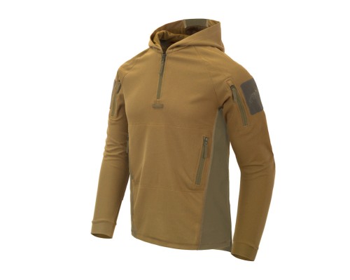 Koszulki polo z długim rękawem Helikon Range Hoodie TopCool Coyote / Adaptive Green