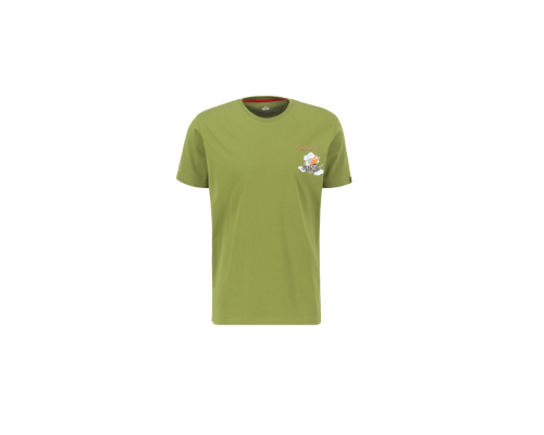Koszulka oliwkowa Alpha Industries Flying Buzz SL T-shirt Moss Green
