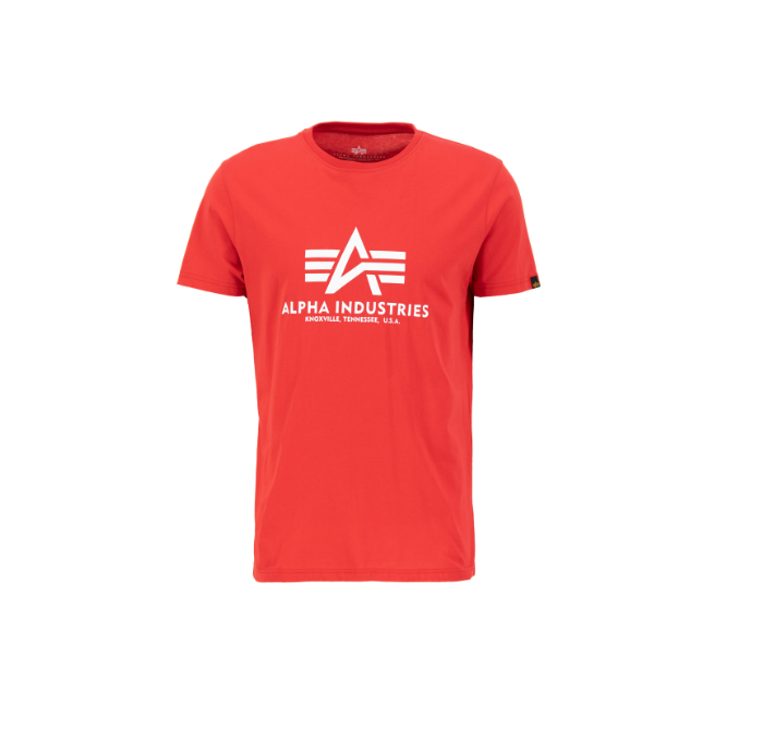Alpha Industries Basic T-shirt Speed Red / White