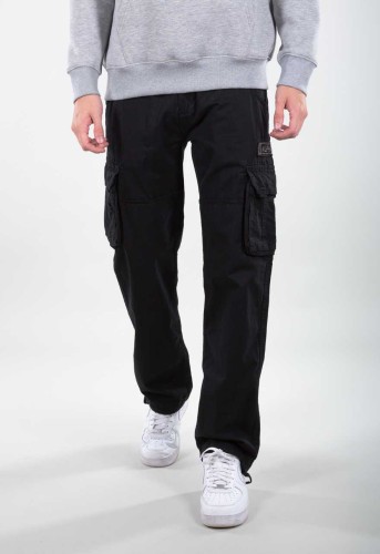 Spodnie bawełniane Bojówki Alpha Industries Jet Pant Czarne