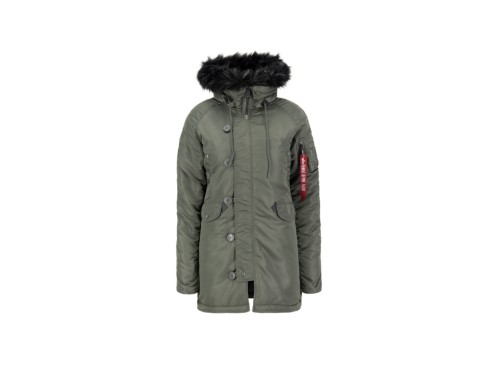 Kurtki zimowa damskie N3B VF59 Wmn Alpha Industries Vintage Green / Black