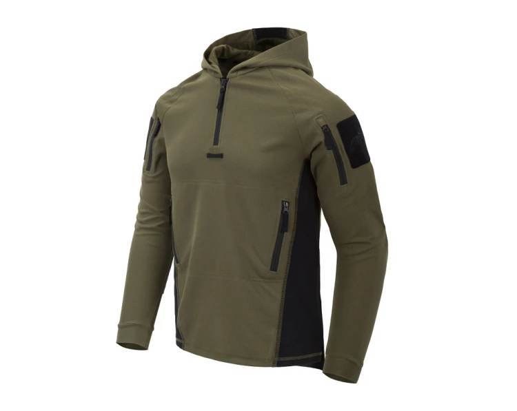 Koszulka polo wojskowa Helikon Range Hoodie TopCool Olive Green / Czarny