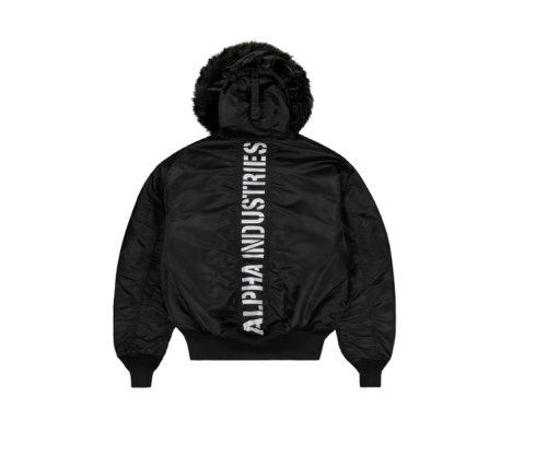 Kurtka zimowa męsk 45P Hooded Custom Alpha Industries Czarna / Czarna