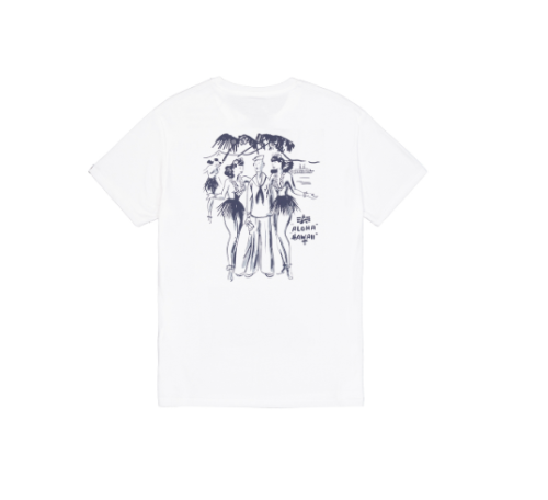 Alpha Industries Aloha Back Print T-Shirt - Biała