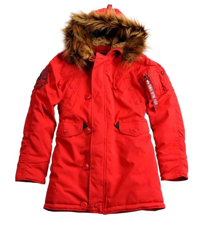 Kurtka Zimowa Damska N3B Explorer Wmn Alpha Industries Speed Red