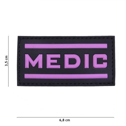 Naszywka velcro Medic Pink PVC