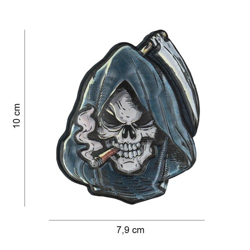Ponury żniwiarz Naszywka PVC UV Skull Grim reaper