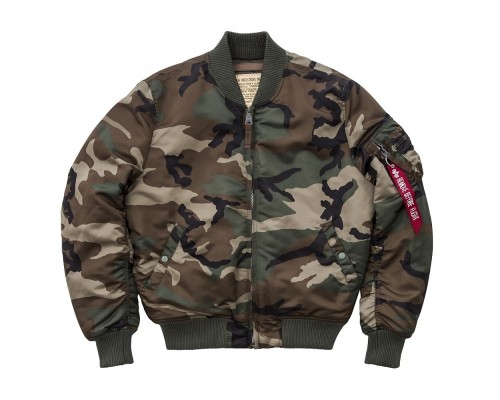 Kurtka flek militaria Woodland Ma-1 VF59 Alpha Industries