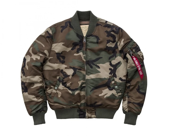 Kurtka flek militaria Woodland Ma-1 VF59 Alpha Industries