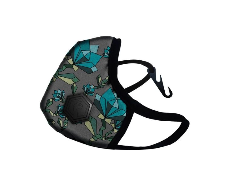 Maska Antysmogowa ffp3 Dragon Casual II Floral Turqouise