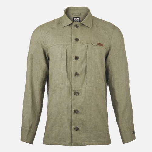 Koszula lniana męska Durabo - Linen Pure - Iguana Green