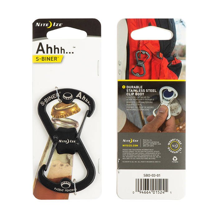 Karabinek Nite Ize S-Biner Ahhh Bottle Opener - Czarny - SBO-03-01