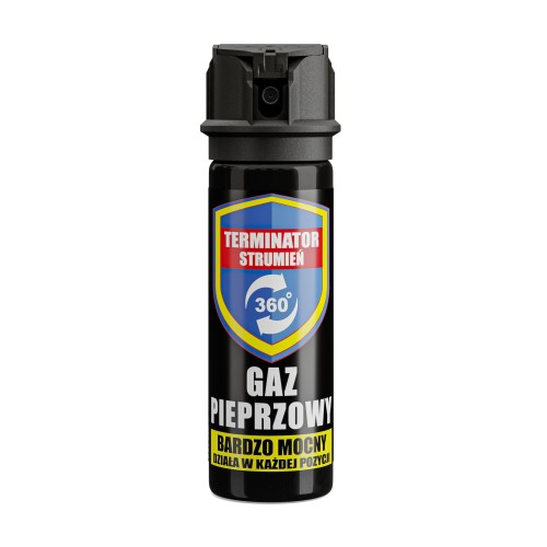 Gaz pieprzowy policja Terminator 360° 50 ml strumień