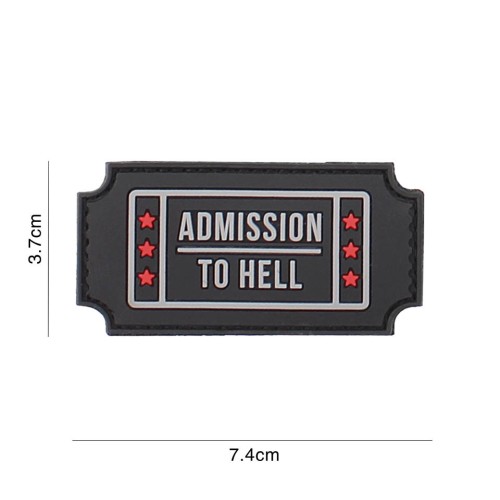 Naszywka Admission to Hell PVC Czarna