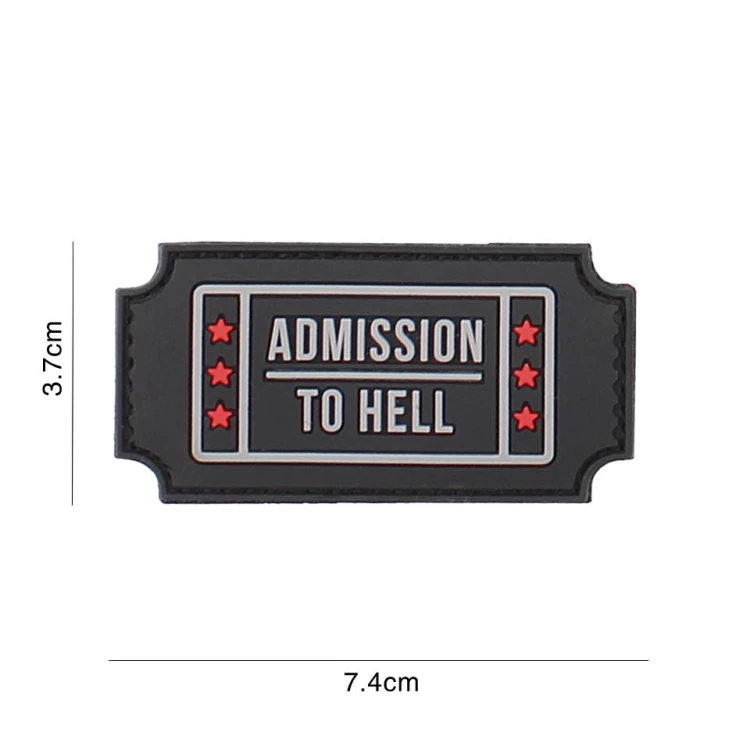 Naszywka Admission to Hell PVC Czarna
