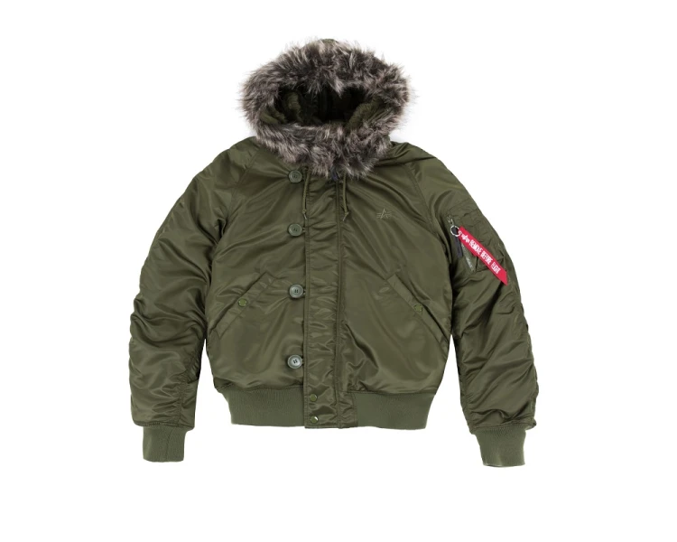 Kurtka z futrem Alpha Industries N2B VF59 Dark Green