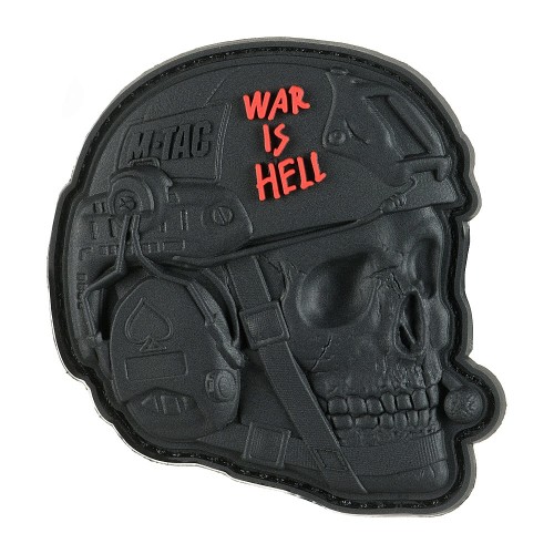 Naszywka War is Hell 3D PVC Czarna