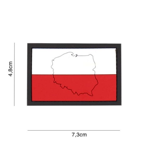 Naszywka PVC Flaga Polska Kontur