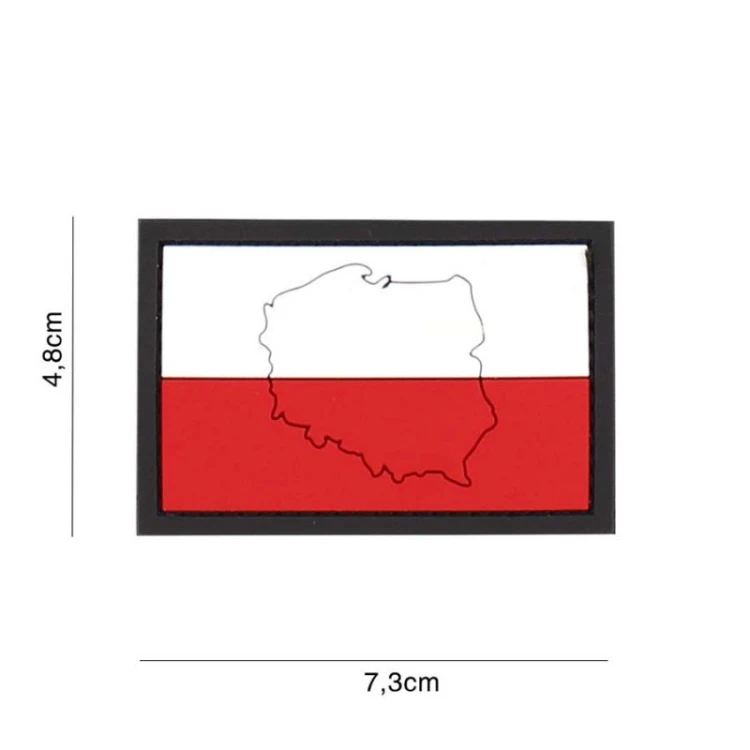 Naszywka PVC Flaga Polska Kontur