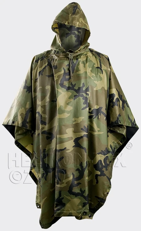 Poncho peleryna przeciwdeszczowa Helikon US Woodland