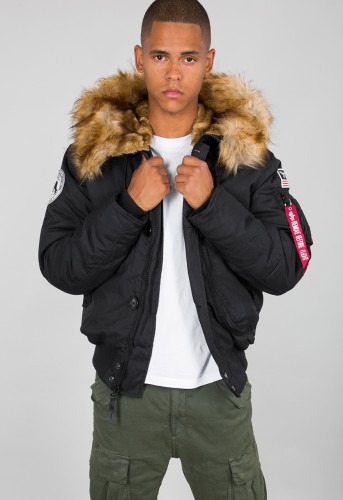 Krótka Parka Męska Polar Jacket SV N2B Alpha Industries Czarna