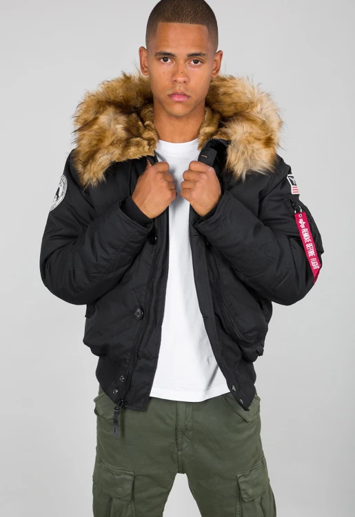 Krótka Parka Męska Polar Jacket SV N2B Alpha Industries Czarna
