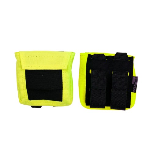 Kieszeń na jednorazowe rękawiczki ochronne - Templars Gear - Żółty Fluo