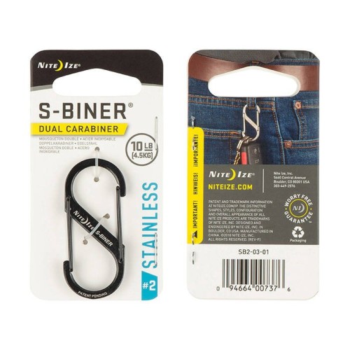 Karabińczyk Nite Ize S-Biner 2 Czarny SB2-03-01